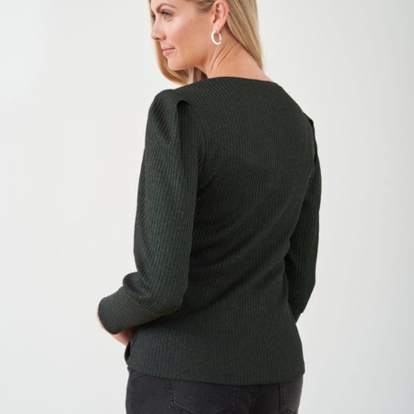 Square Neck Shimmer Top - Picture 2 of 5